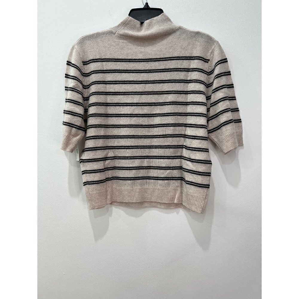NWT FRAME Size L Stripe Wool & Cashmere Crop Sweater In Oatmeal MSRP$295 - Picture 11 of 12